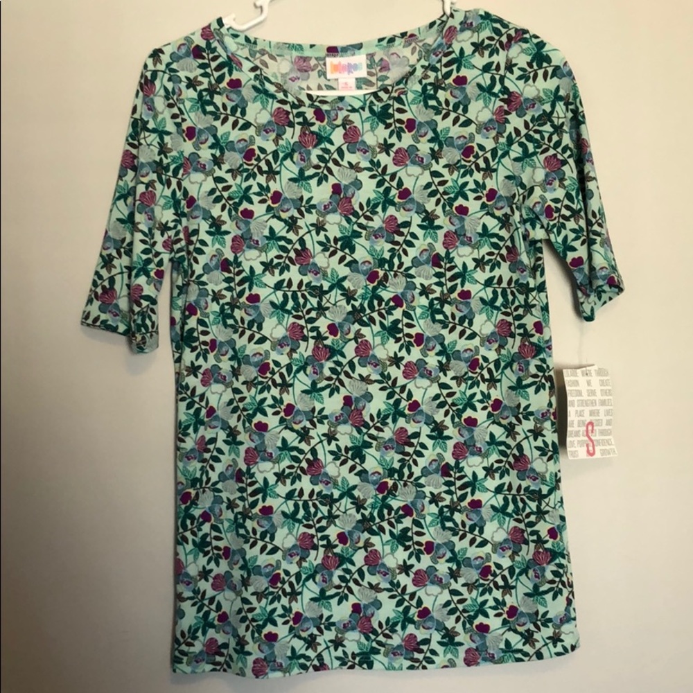 NWT! LuLaRoe Gigi, Sz Small, Mint/Teal/Pink Floral